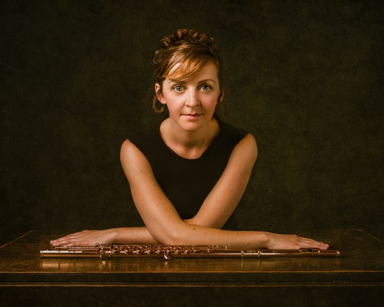 Fiona with flute arms crossed