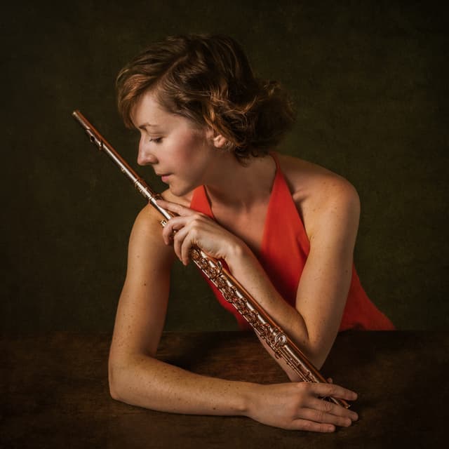 Fiona with flute arms crossed